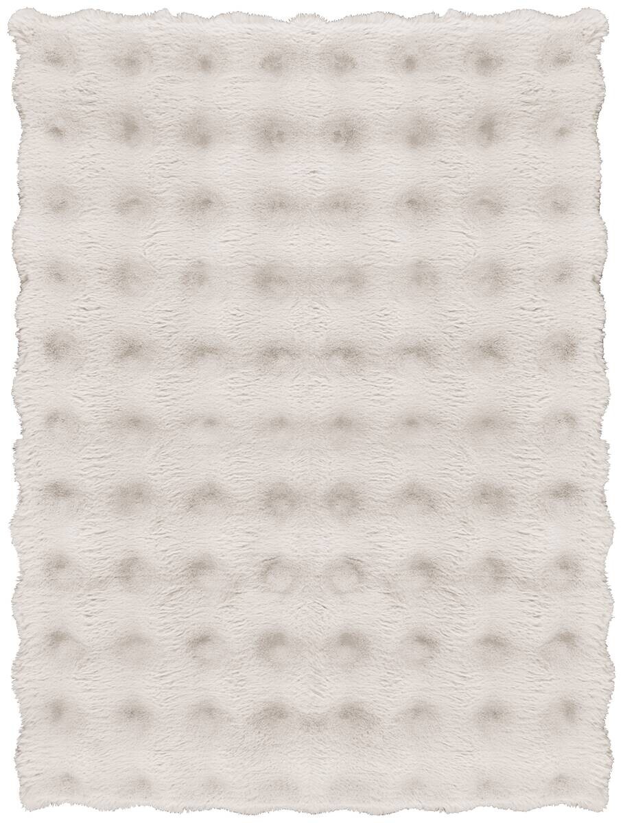 Fellimitat Big Bubble wollweiß B/L: ca. 160x230 cm