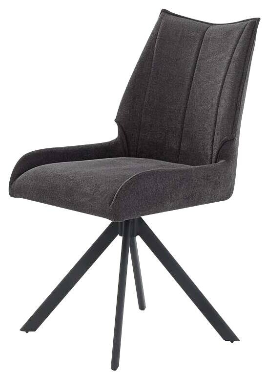 Stuhl anthrazit Webstoff B/H/T: ca. 51x91x59 cm