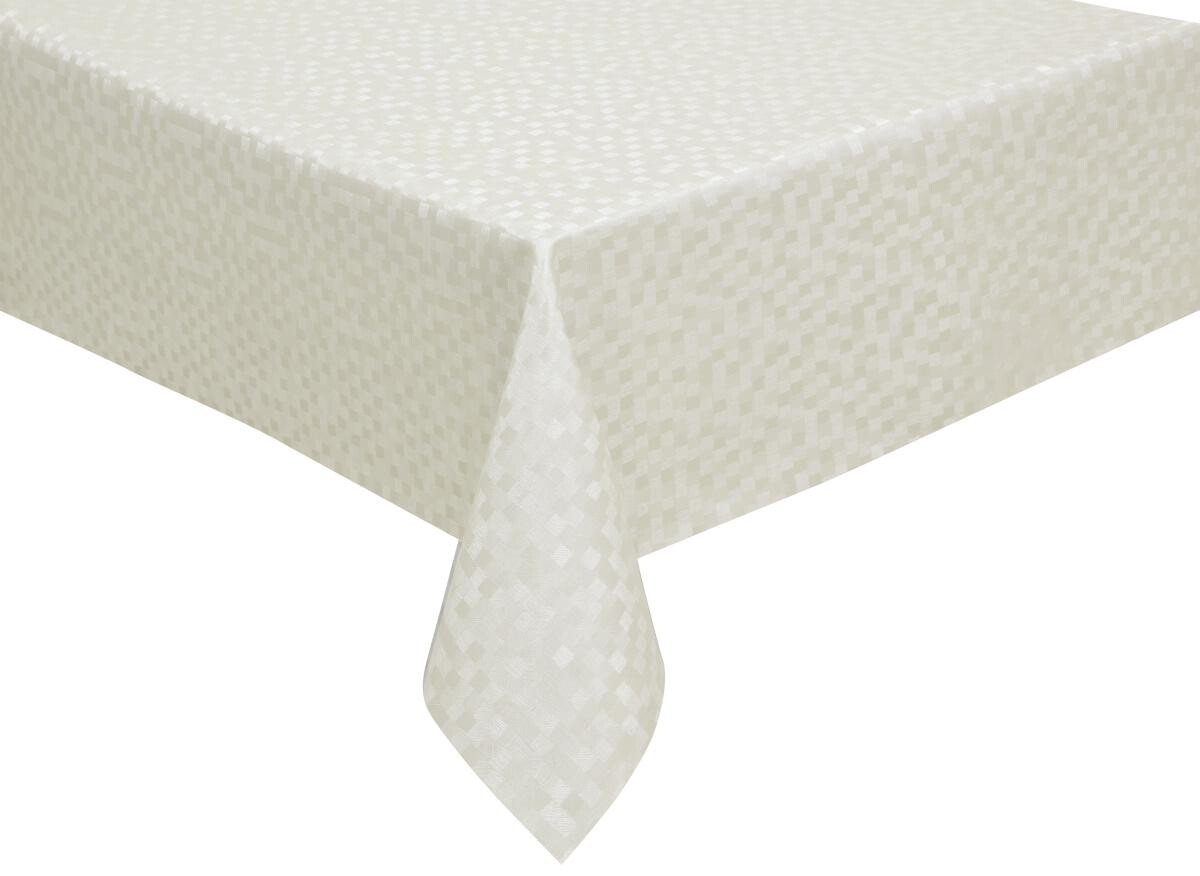 Polyline Abwaschbarer Tischbelag Dijon weiß 50% Polyester B: ca. 140 cm