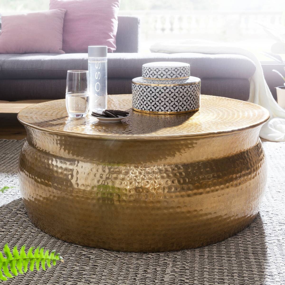 Wohnling Couchtisch gold B/H/T: ca. 0x31x0 cm