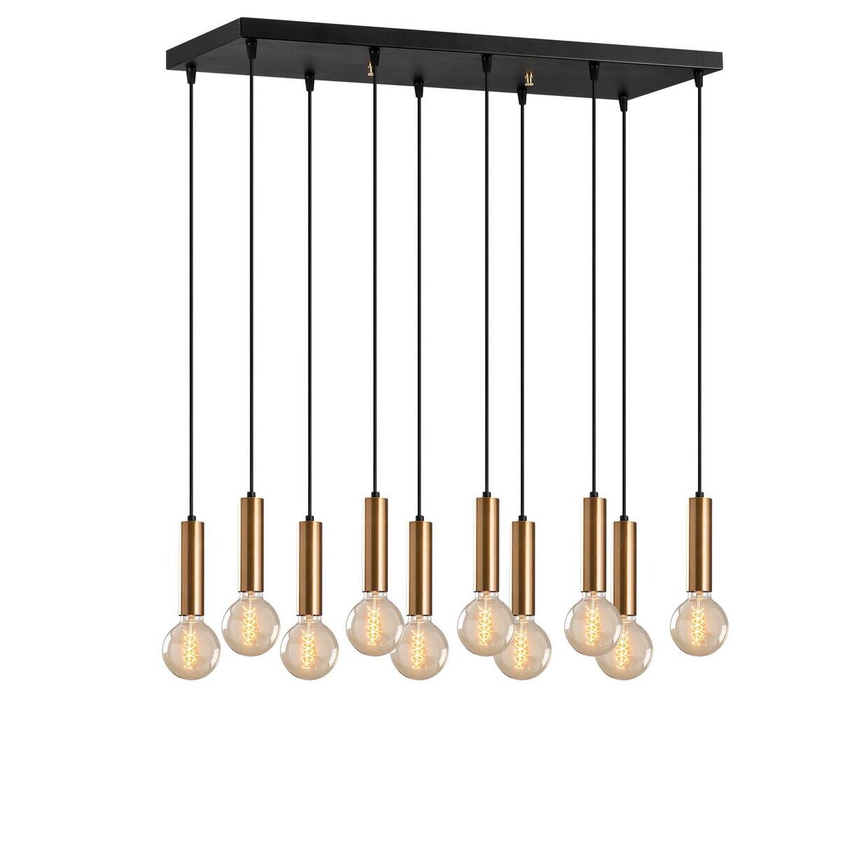 Opviq Pendelleuchte bronze B/H/T: ca. 75x136x24 cm E27 10 Brennstellen