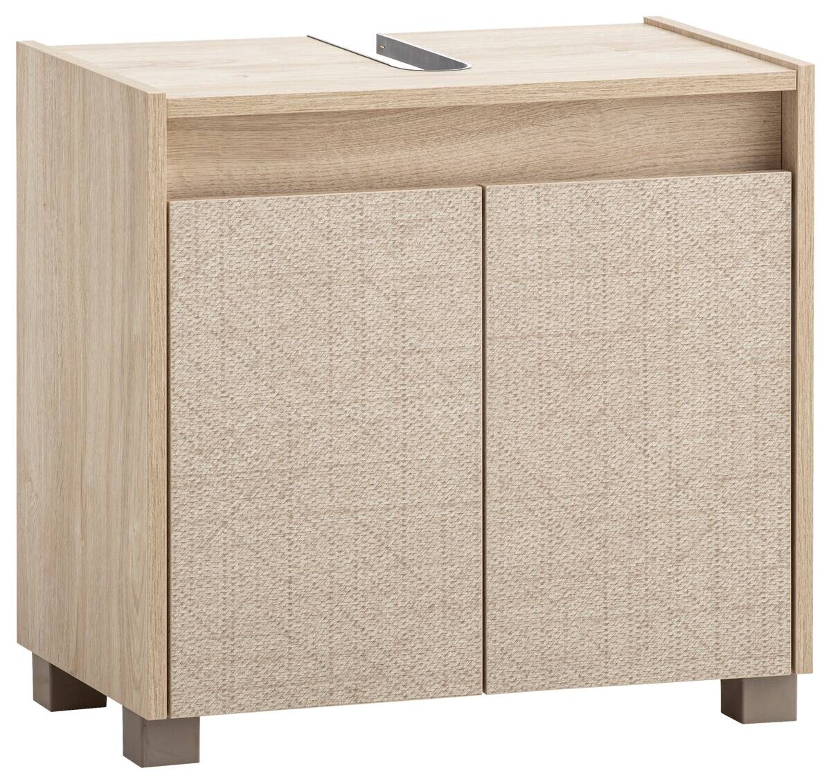 Waschbeckenunterschrank Sander Eiche hell Nachbildung B/H/T: ca. 56,9x54,6x33 cm