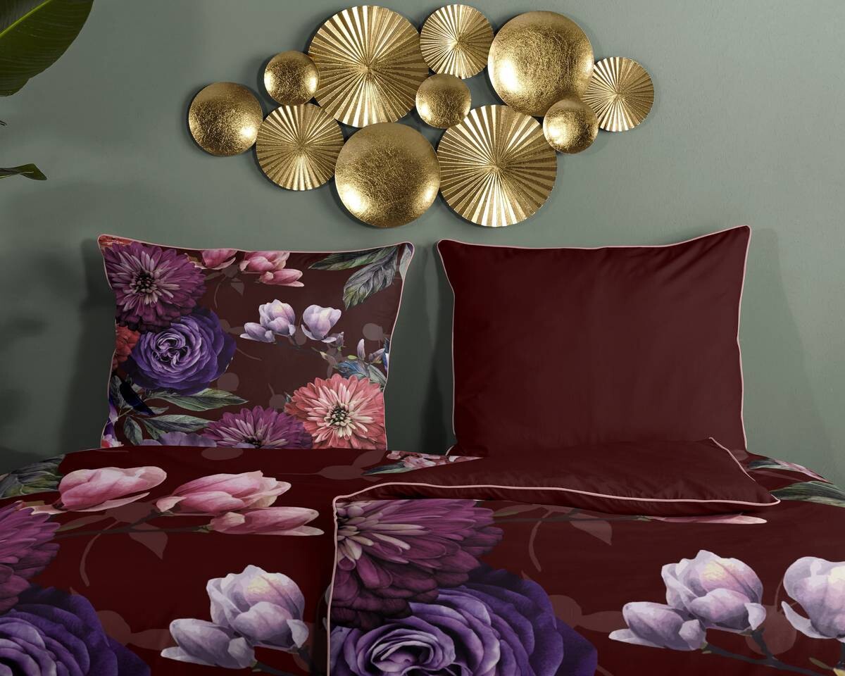 Baumwoll Bettwäsche Bloomie Satin