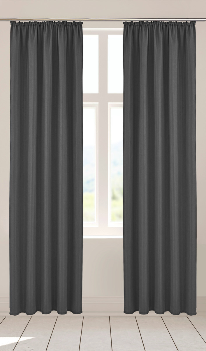 Verdunklungsvorhang Linus silber B/L: ca. 140x245 cm