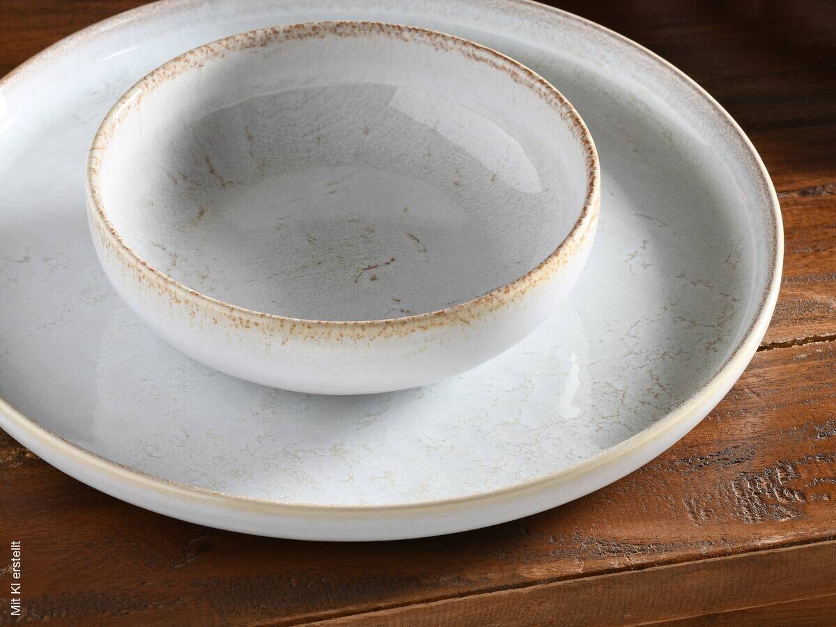 CreaTable Tafelservice Uno weiß Steinzeug 12 tlg.