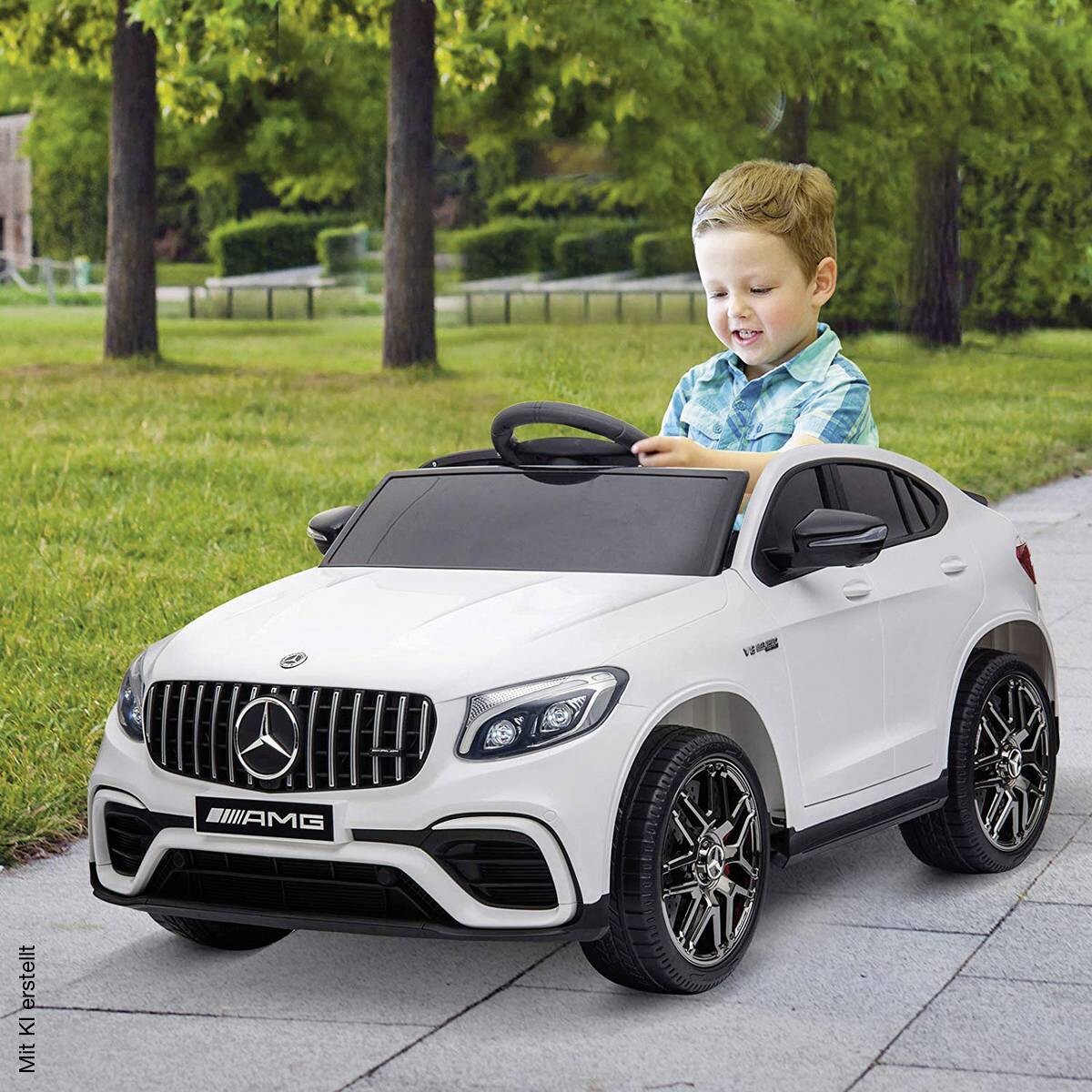 HOMCOM Kinder-Elektroauto weiß B/H/L: ca. 70x55x115 cm