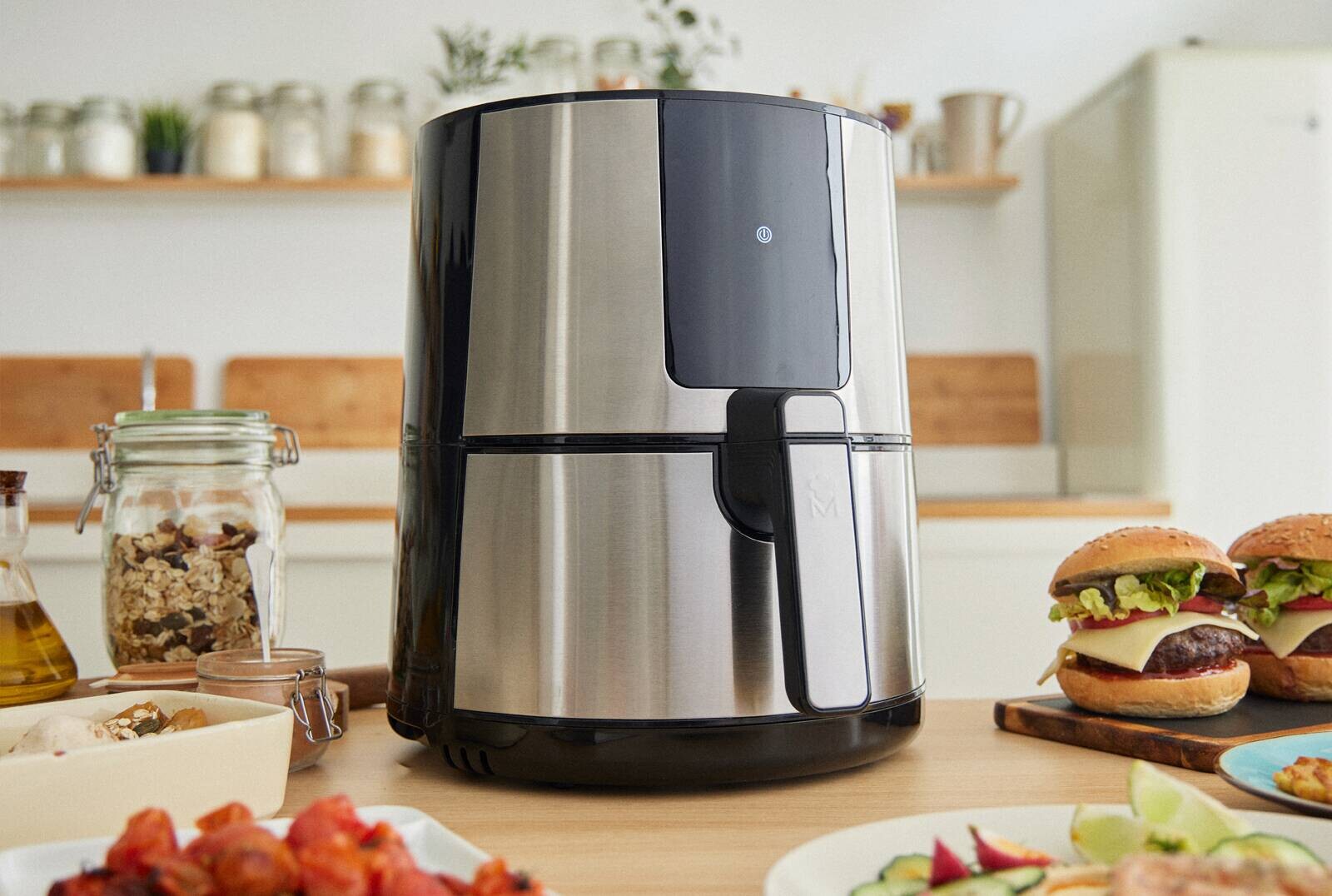 MASTERPRO Heißluftfritteuse BGMP-9307 silber Edelstahl B: ca. 26 cm ca. 3,6 l