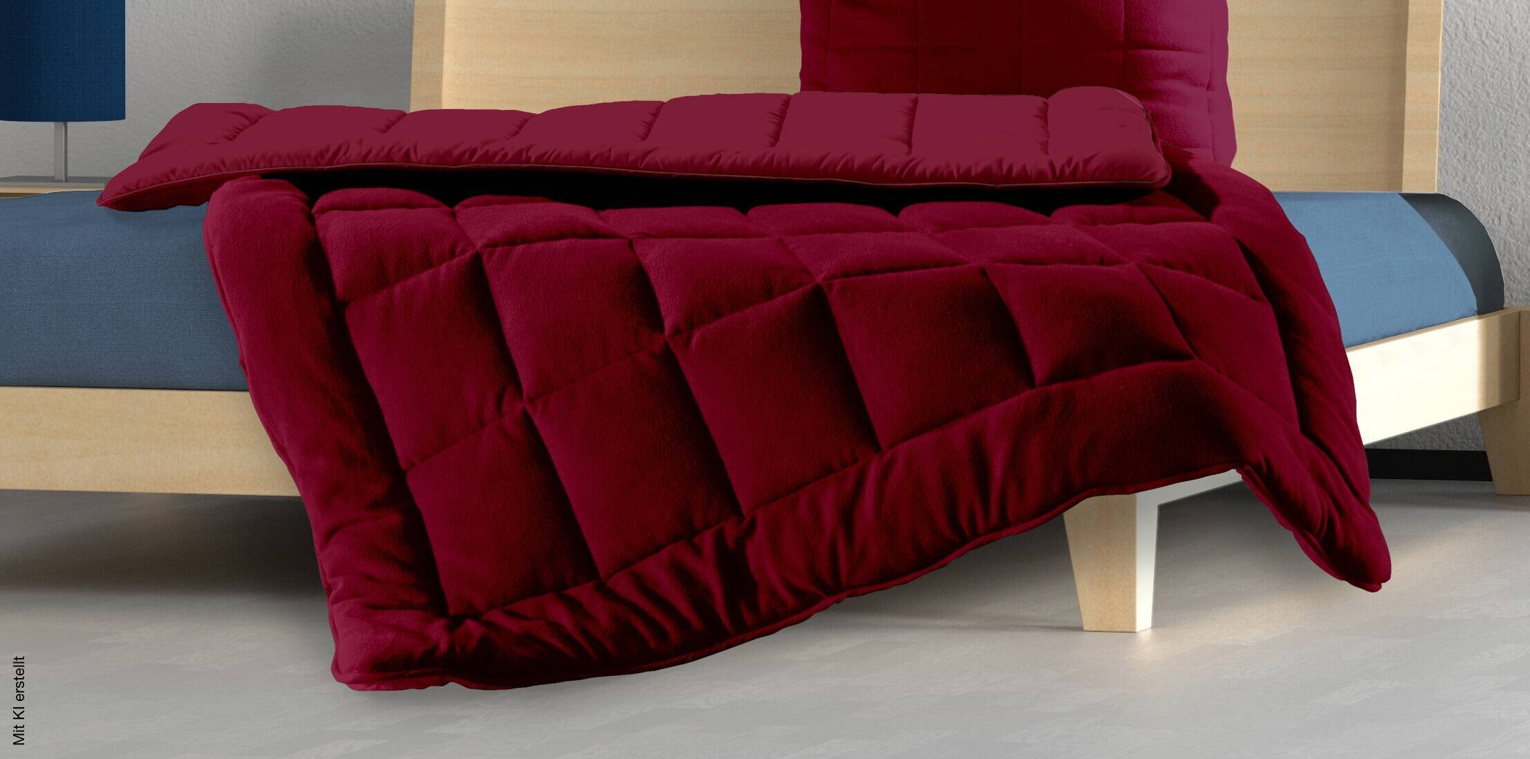 Bettdecke Cashmere Touch bordeaux Polyester B/L: ca. 135x200 cm
