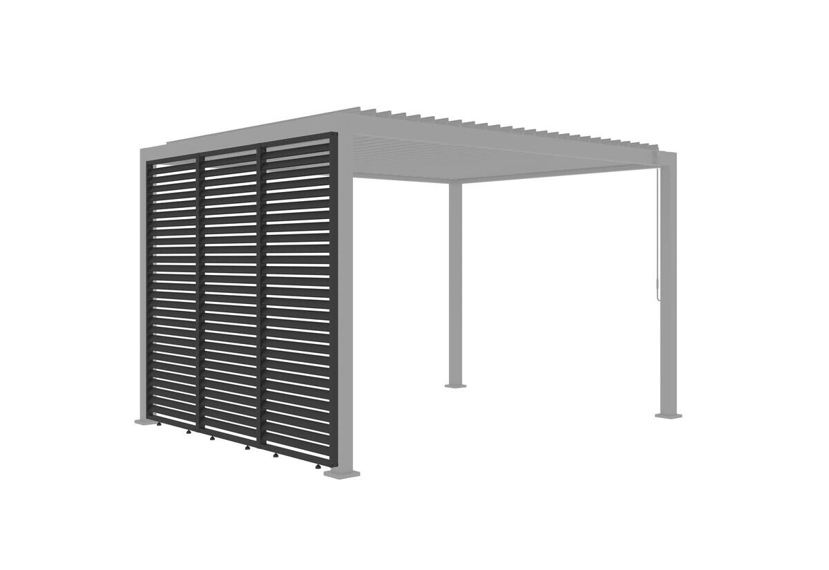 Sichtschutz anthrazit Aluminium B/H/L: ca. 6x234x93 cm