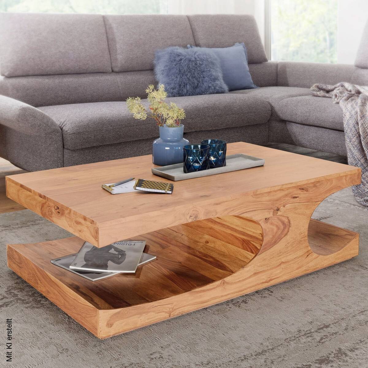 Couchtisch braun B/H/T: ca. 118x38x70 cm