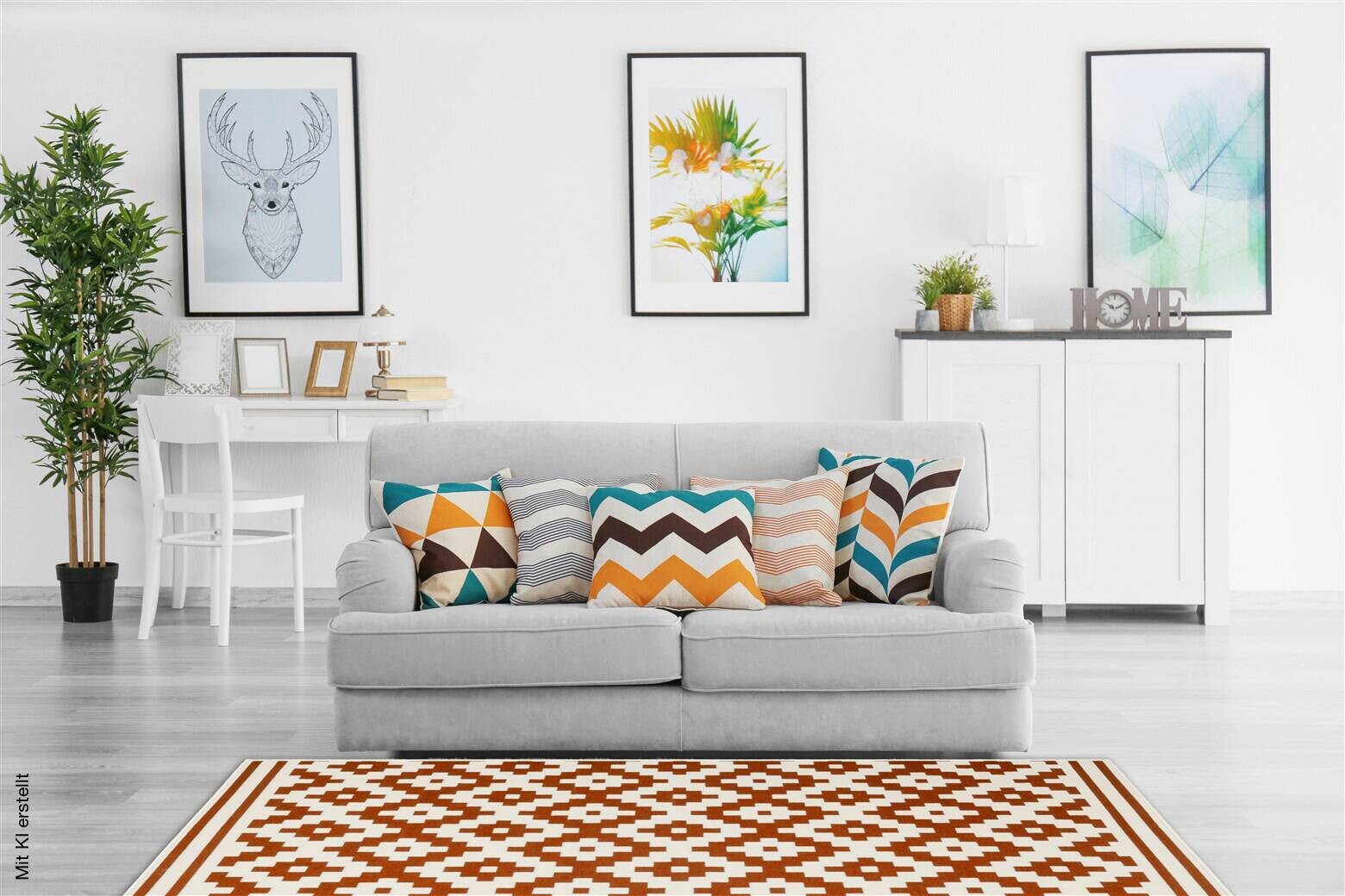 Kayoom Kurzflorteppich Now! 325 orange B/L: ca. 160x230 cm