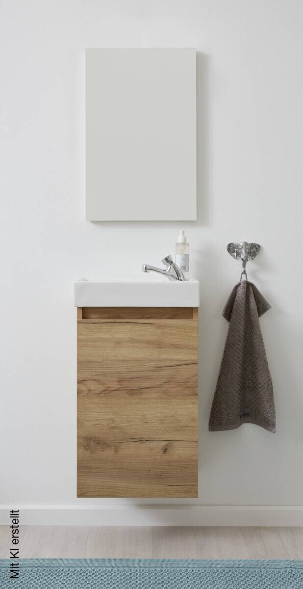 Badezimmer-Set Champ Eiche Artisan Nachbildung B/H/T: ca. 40x68x22 cm