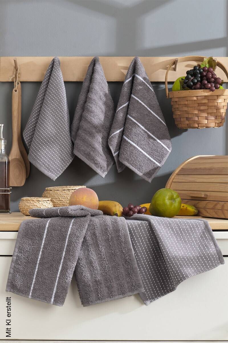 Mijolnir Frottier-Set anthrazit Baumwolle B/L: ca. 30x50 cm