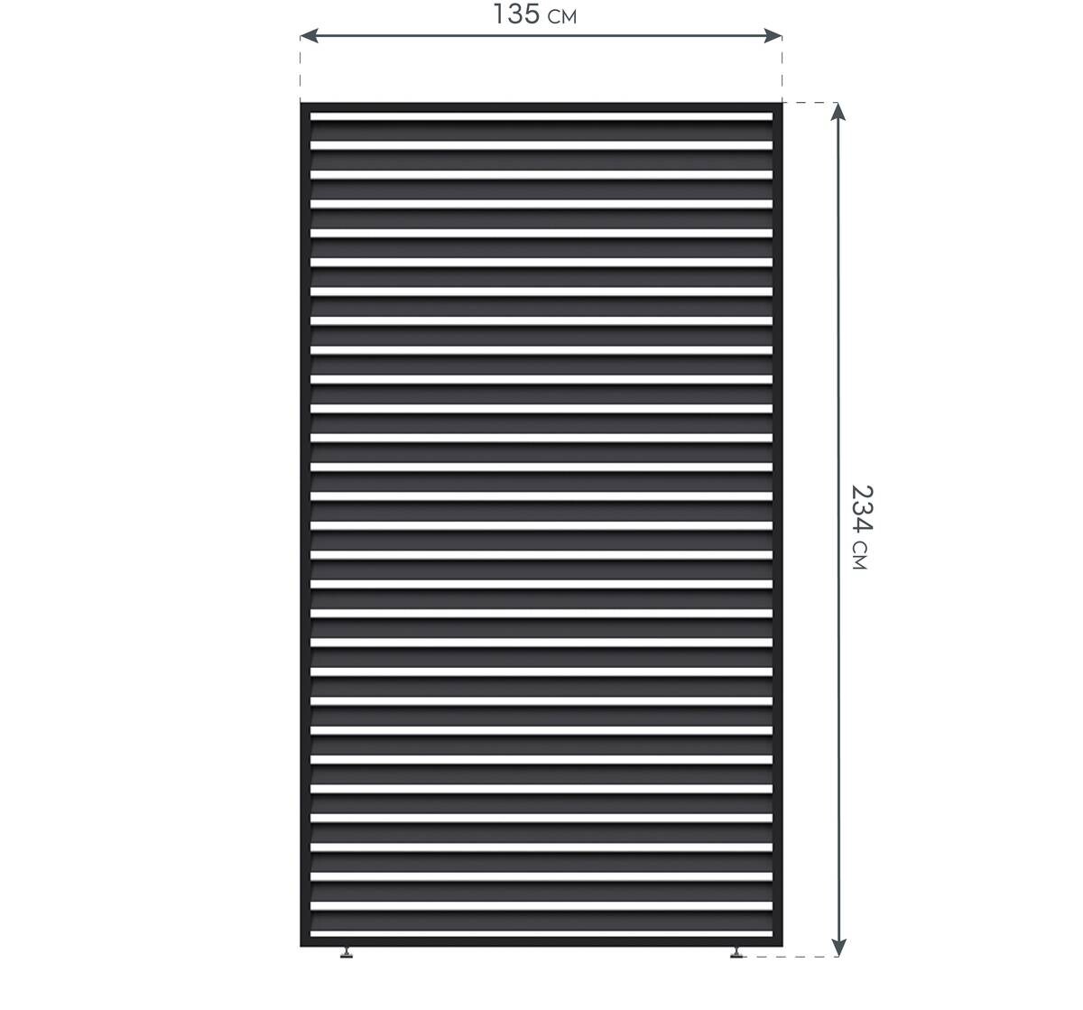 Paragon Outdoor Lamellen-Sichtschutz Grand Tuscan grau Aluminium B/H: ca. 135x234 cm