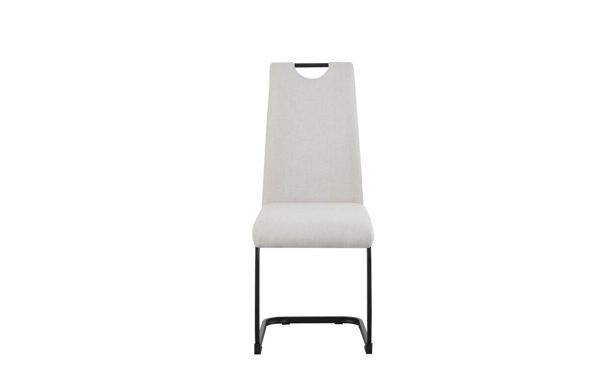 Schwingstuhl HANNA, 2er Set creme Webstoff B/H/T: ca. 43x98x59 cm