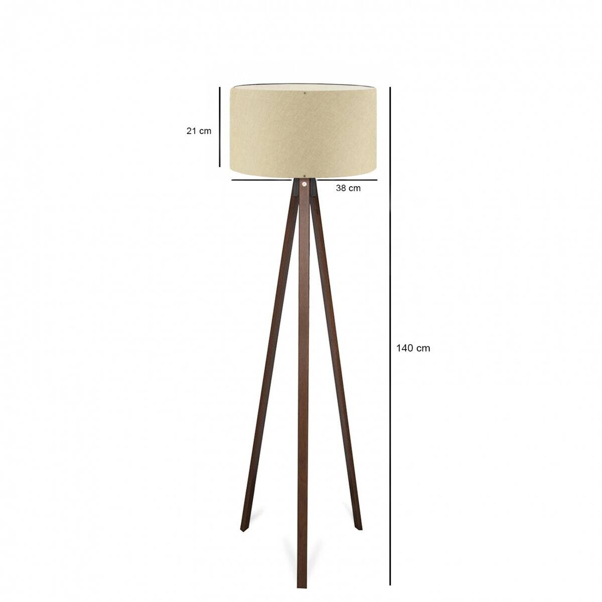 Opviq Stehlampe AYD-2935 beige PVC B/H/T/L/D: ca. 21x140x21x21x21 cm E27 1 Brennstellen