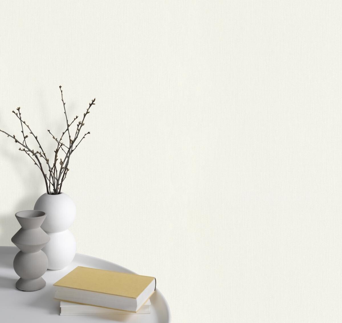 Vliestapete Uni creme B/L: ca. 53x1005 cm