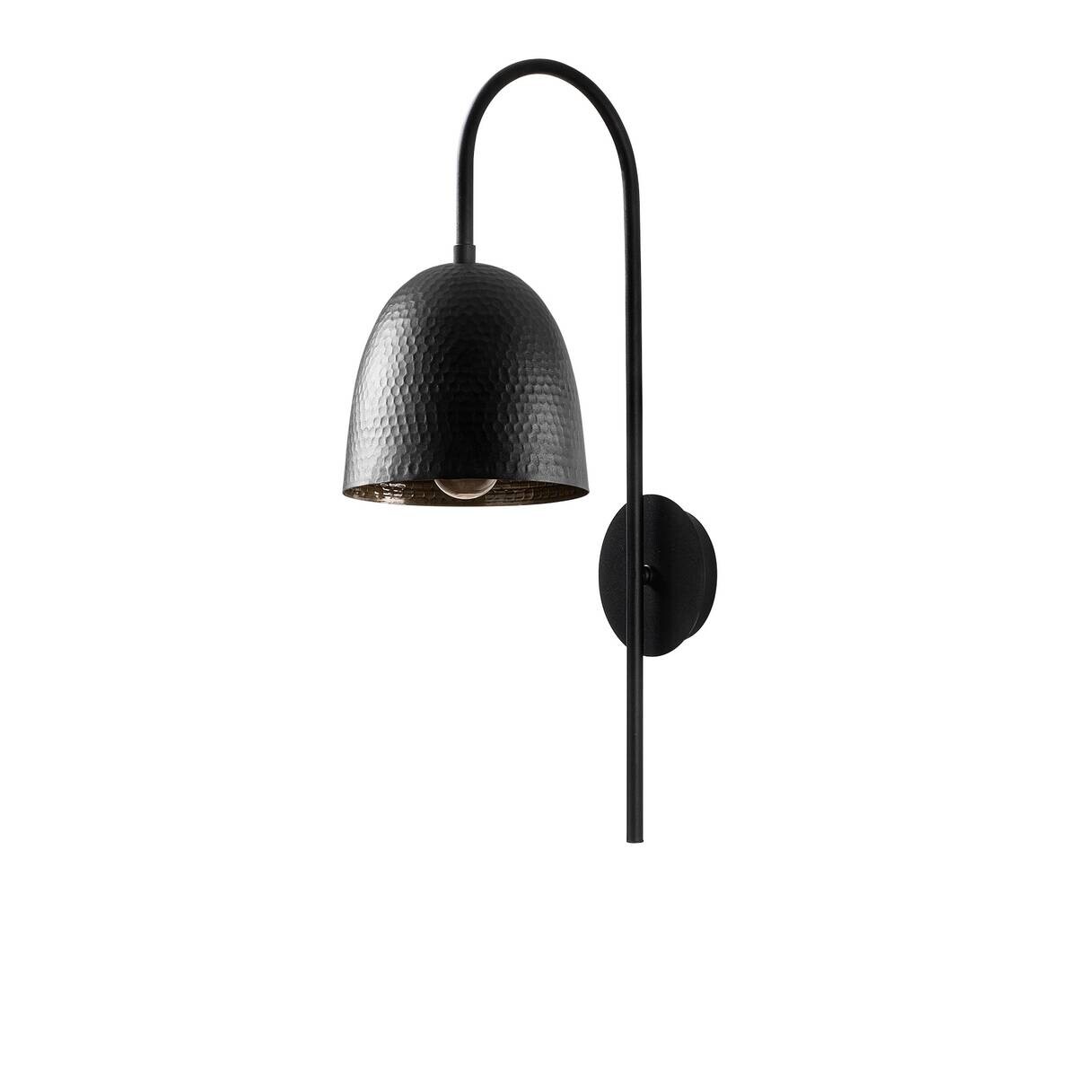 Opviq Wandleuchte schwarz Metall B/H/L: ca. 24x57x16 cm E27 1 Brennstellen