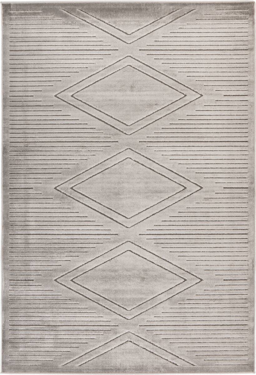 Kayoom Kurzflorteppich Madlen 125 grau B/H/L: ca. 160x0,9x230 cm