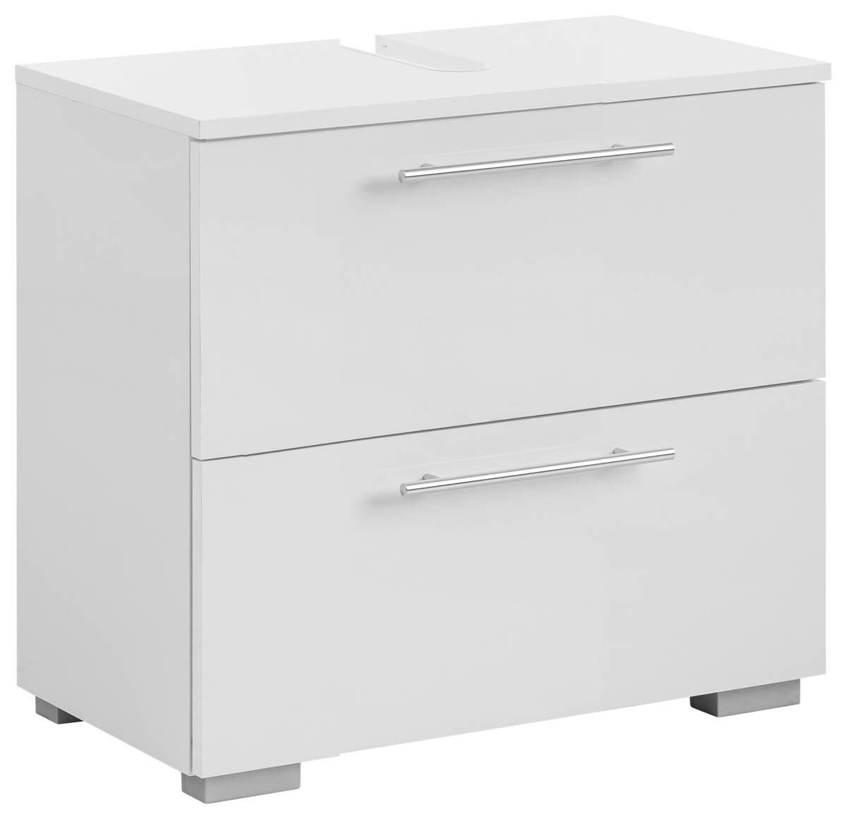Waschbeckenunterschrank Carlos perlweiß Optik B/H/T: ca. 60,2x59,1x35 cm