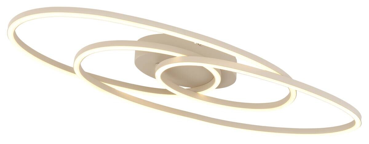 LED-Deckenleuchte Lazo sand weiß Metall B/H/L: ca. 25x8x67,5 cm