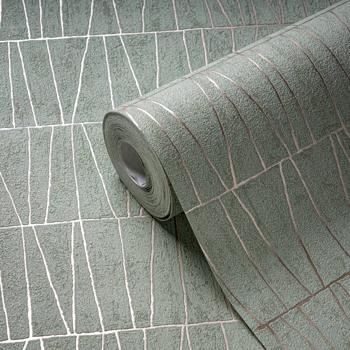 A.S.Creation Vliestapete grün gold B/H/D: ca. 53x1005x8,4 cm