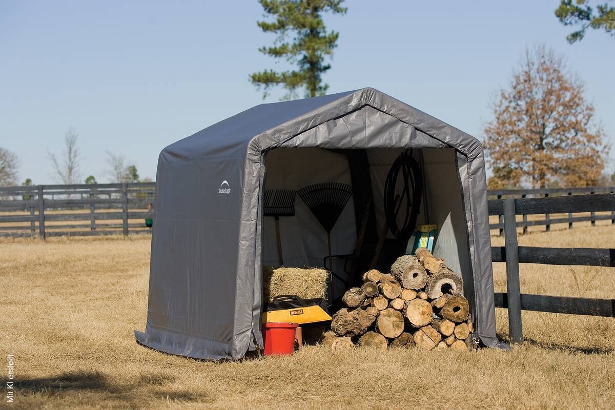 ShelterLogic Gartenhaus Shed-in-a-Box grau B/H/L: ca. 300x240x300 cm