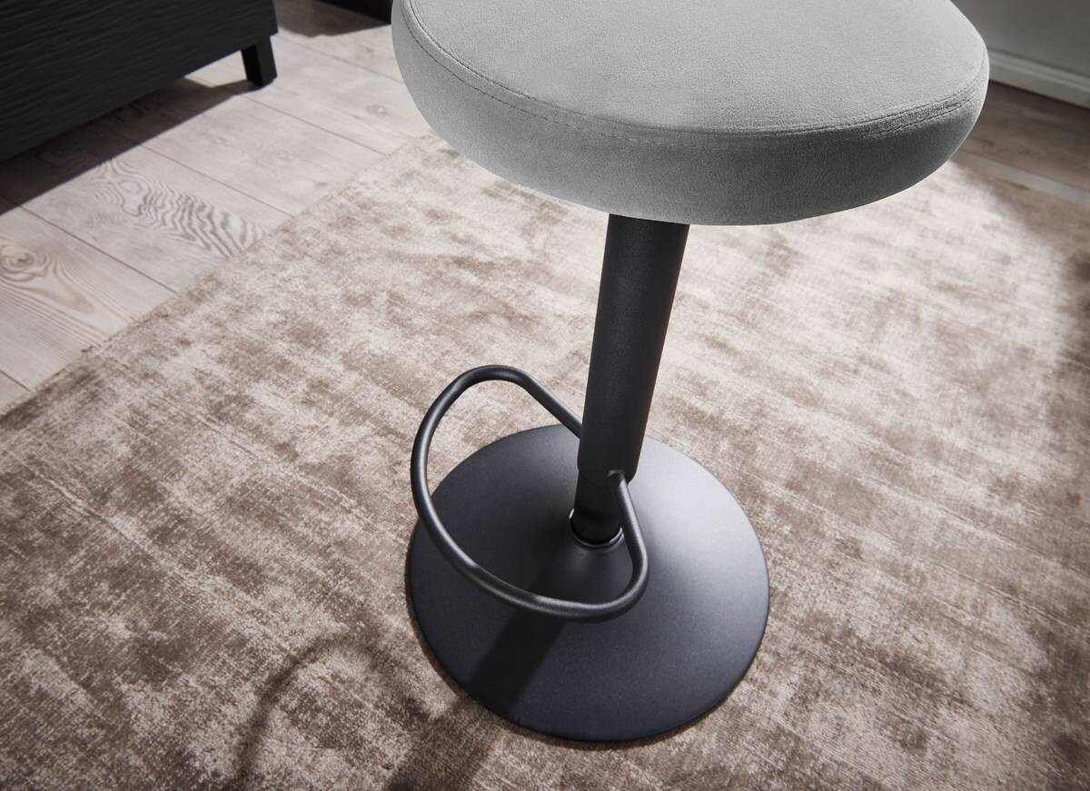 Barhocker grau Polyester B/H/T/D: ca. 40x79x40x35 cm