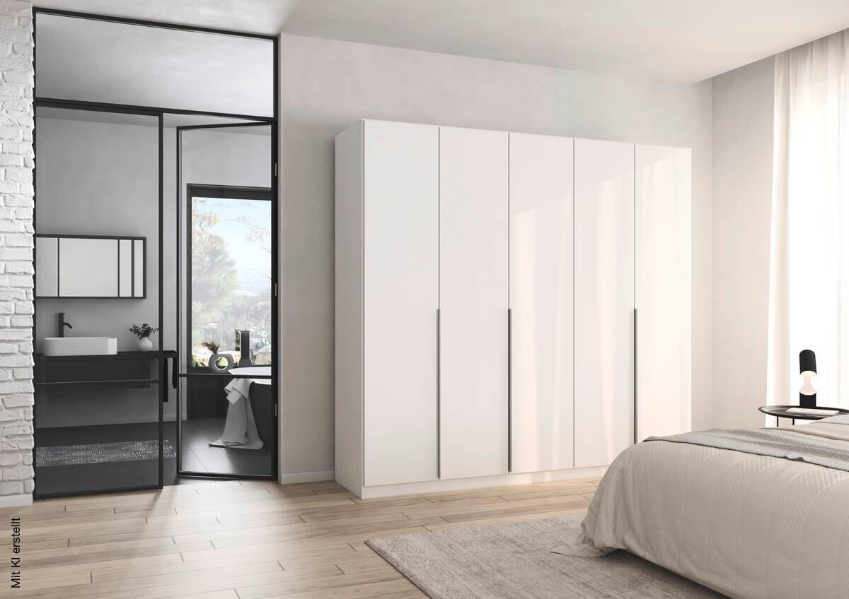 Kleiderschrank Alabama Alpinweiß B/H/T: ca. 225x210x54 cm