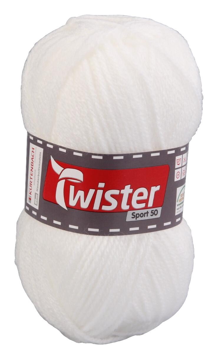 Twister Handstrickgarn Twister Sport uni weiß L: ca. 15000 cm