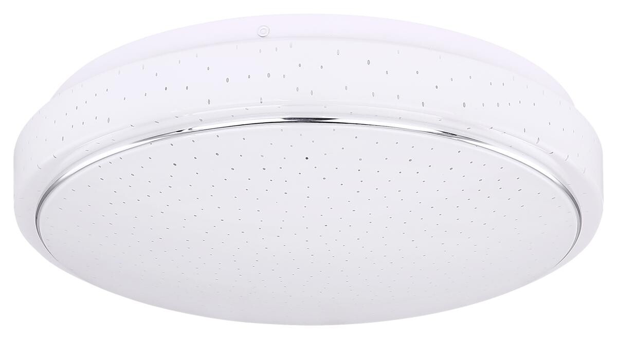 GLOBO Deckenleuchte Kalle weiß Opal Kunststoff Metall Chrom H/D: ca. 8x29 cm