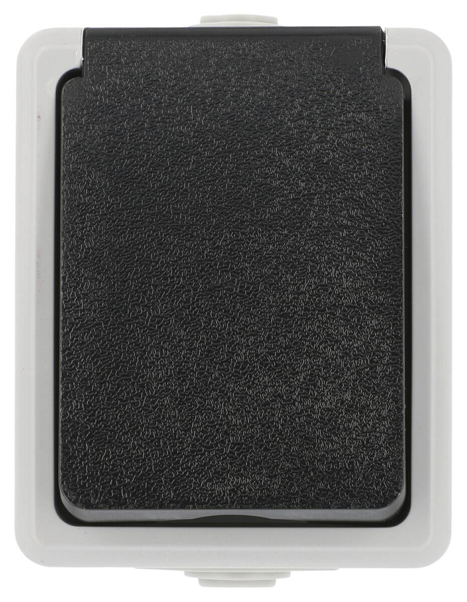 UniTec Steckdose dunkelgrau