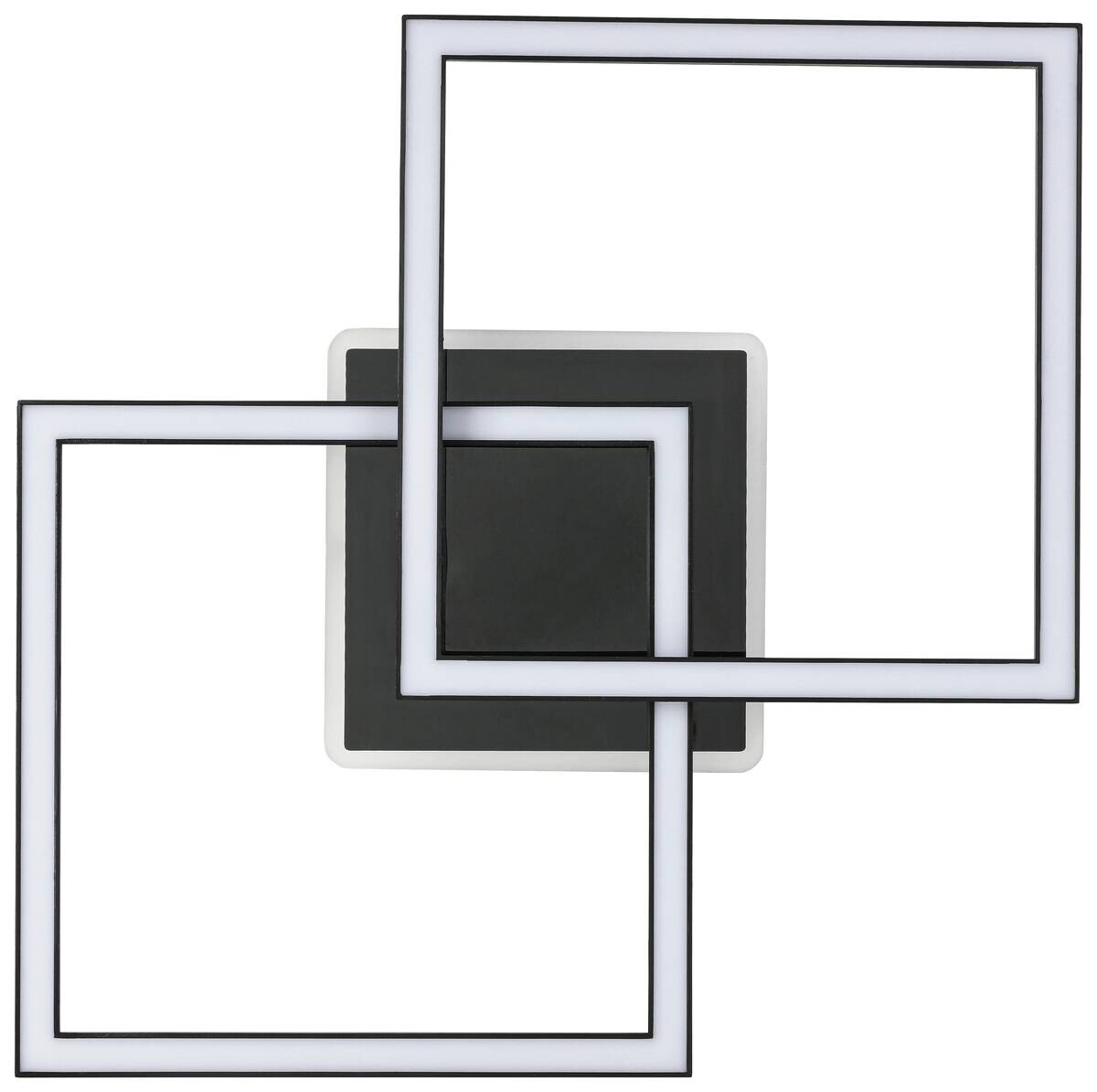 Nolo LED-Deckenleuchte Rhombus schwarz Kunststoff B/H/L: ca. 35x6,5x55 cm