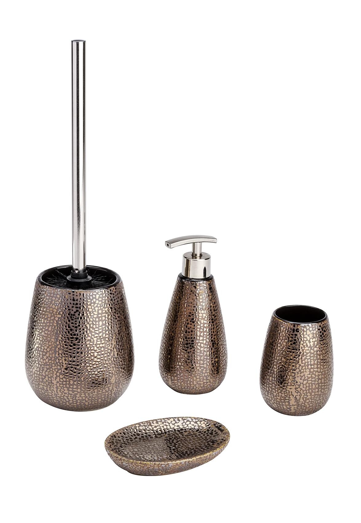WENKO Seifenspender Marrakesh braun Keramik B/H/L: ca. 8x18x8 cm