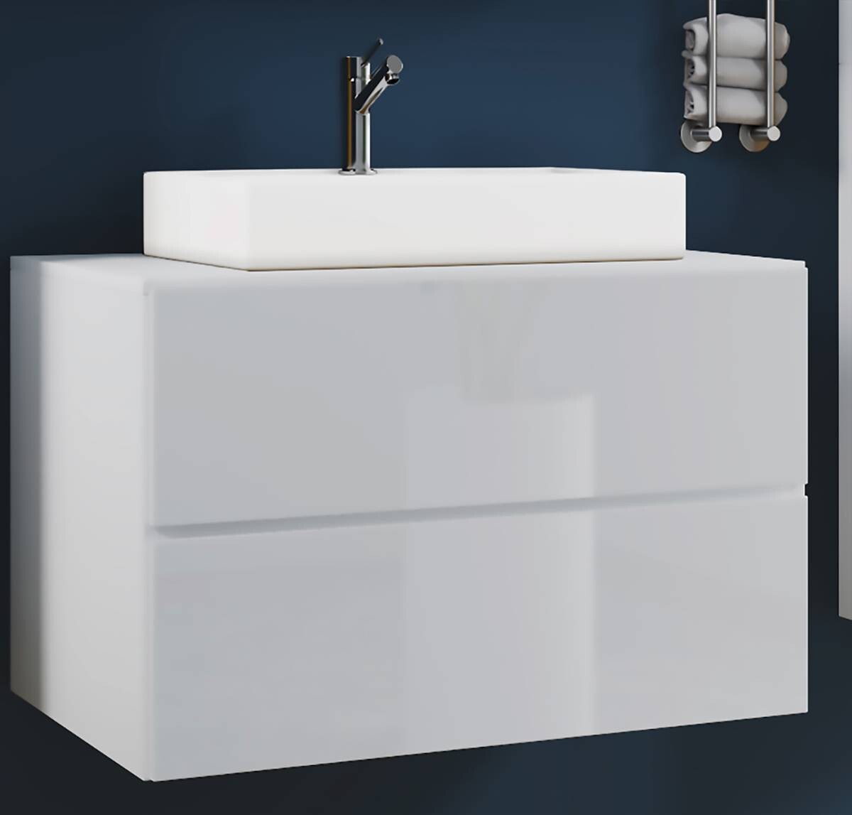 Badblock 2tlg-Lendas weiß weiß B/H/T: ca. 81x69x51,4 cm