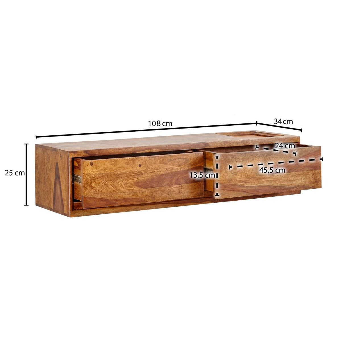 Lowboard rosenholz Nachbildung B/H/T: ca. 108x25x34 cm