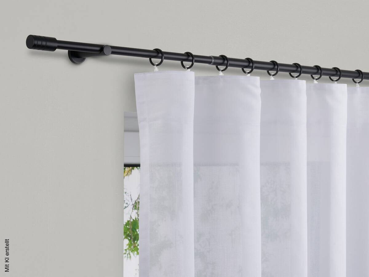 ondeco Stilgarnituren rillcube schwarz Metall ausziehbar von ca. 210 bis 400 cm 1.0 Läufe