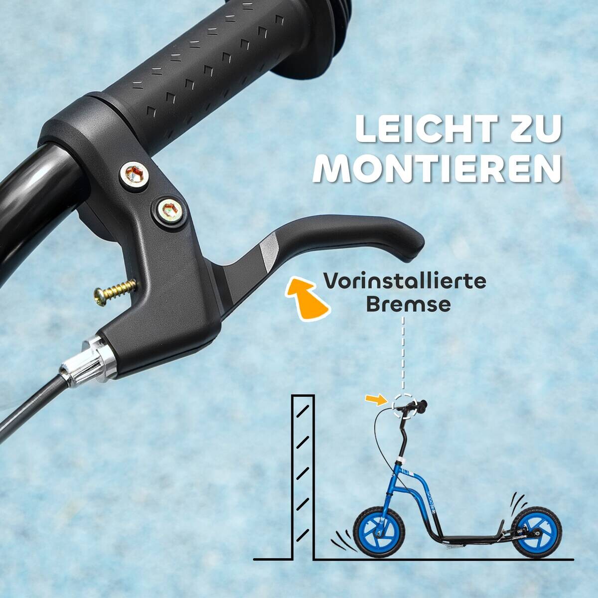 AIYAPLAY Kinder Kickscooter blau B/H/L: ca. 50x88x115 cm