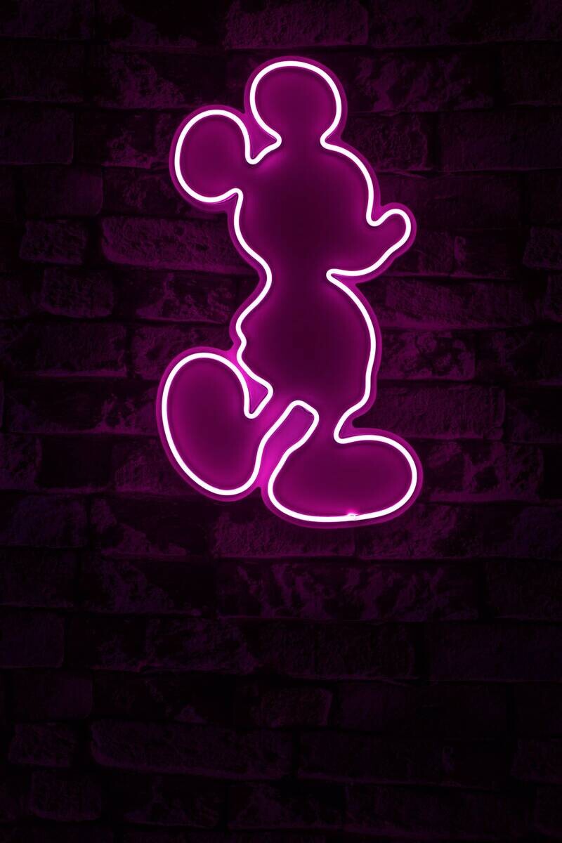 Opviq LED-Wandleuchte rosa PVC B/H/T/L: ca. 27x49x3x27 cm