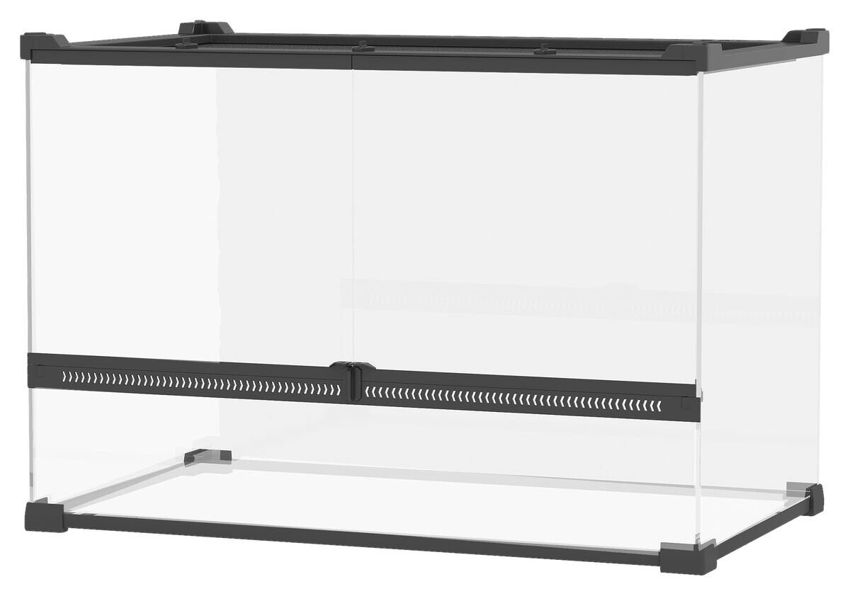 PawHut Terrarium schwarz Stahl B/H/L: ca. 30x35x50 cm