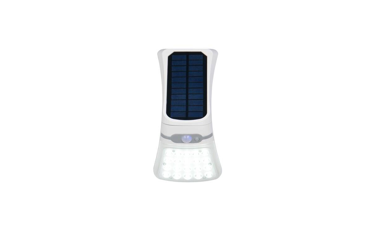 Solar-Außenwandleuchte weiß B/H/T: ca. 11,5x22x11 cm