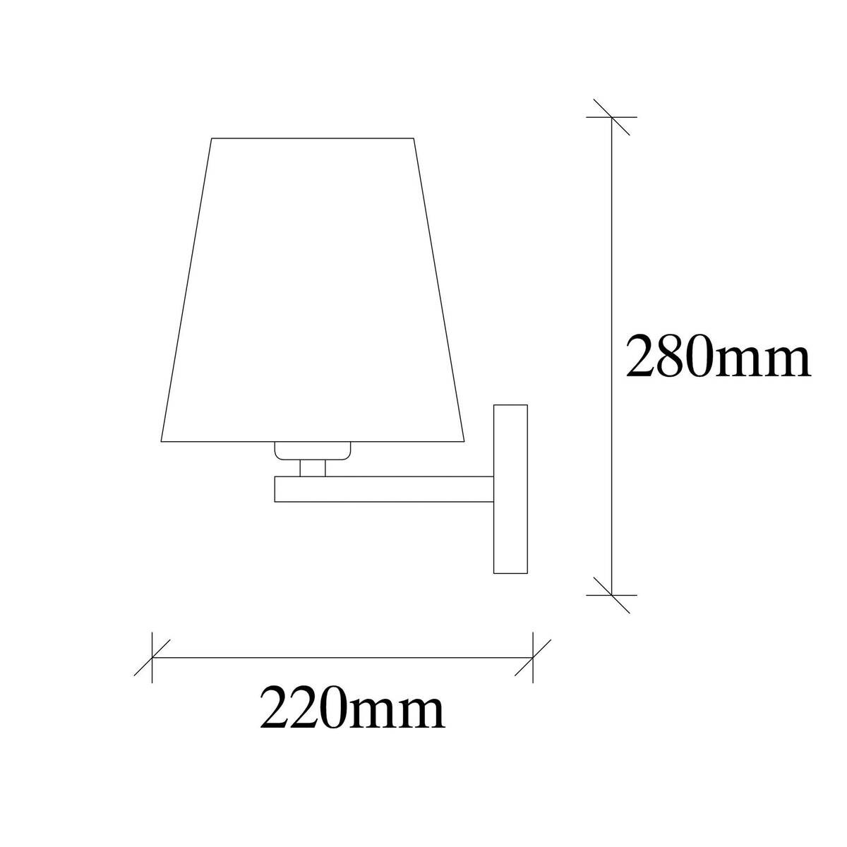 Opviq Wandleuchte nickel schwarz Eisen B/H/L: ca. 24x30x18 cm E27 1 Brennstellen
