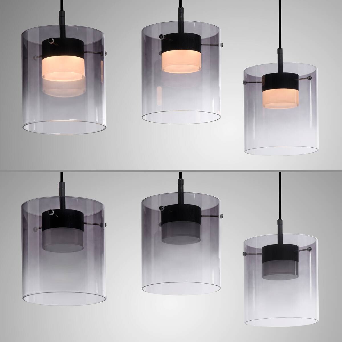 Just Light Pendelleuchte schwarz