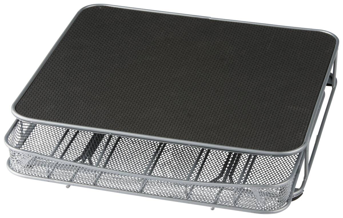 Kapselhalter schwarz Metall B/H/L: ca. 6x31,5x29 cm