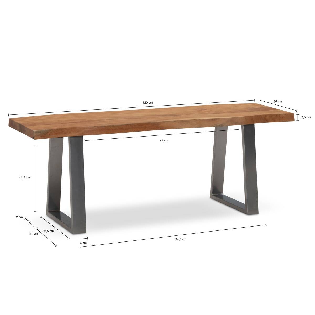 Sitzbank B/H/T: ca. 120x46x40 cm