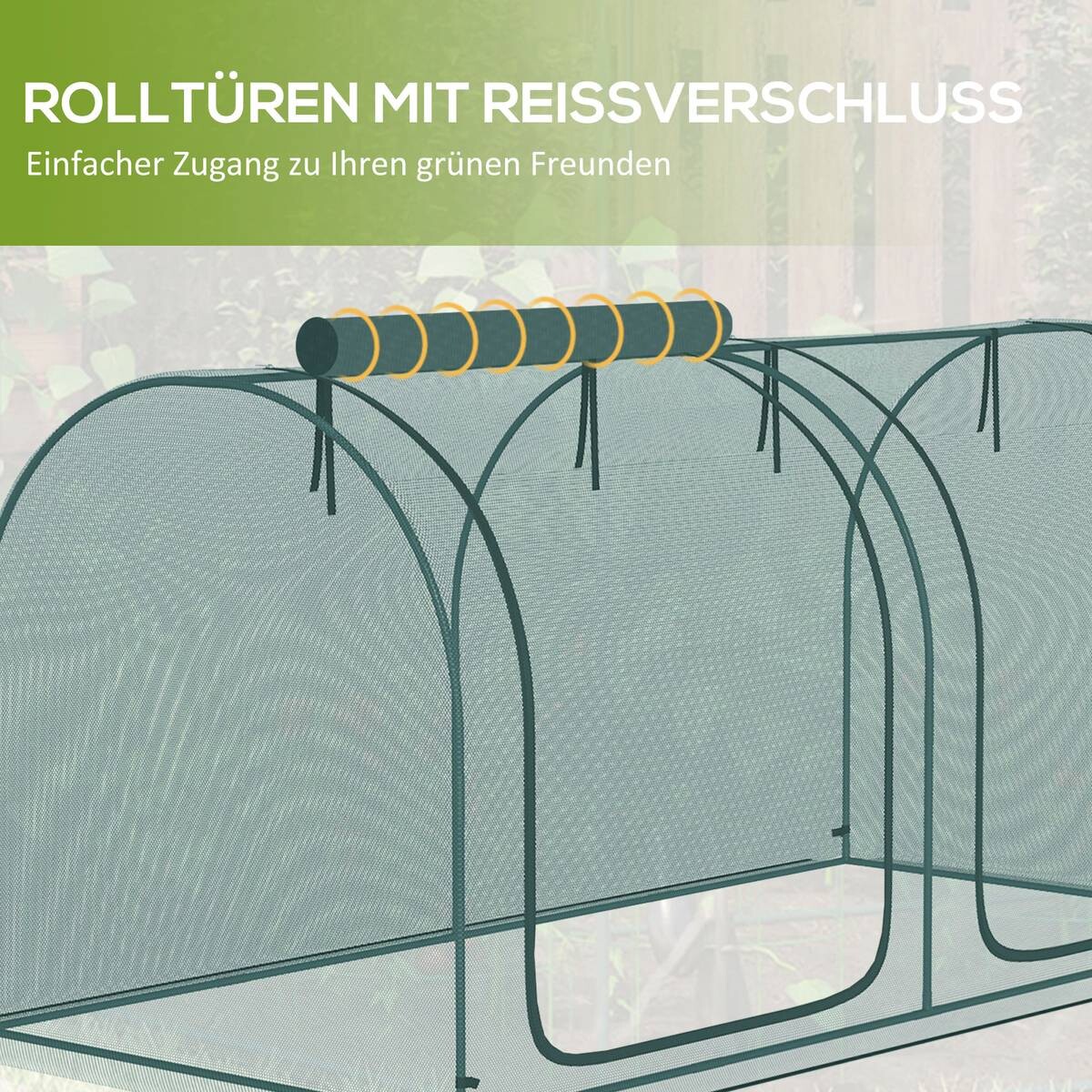 Outsunny Gewächshaus B/H/L: ca. 120x120x249 cm