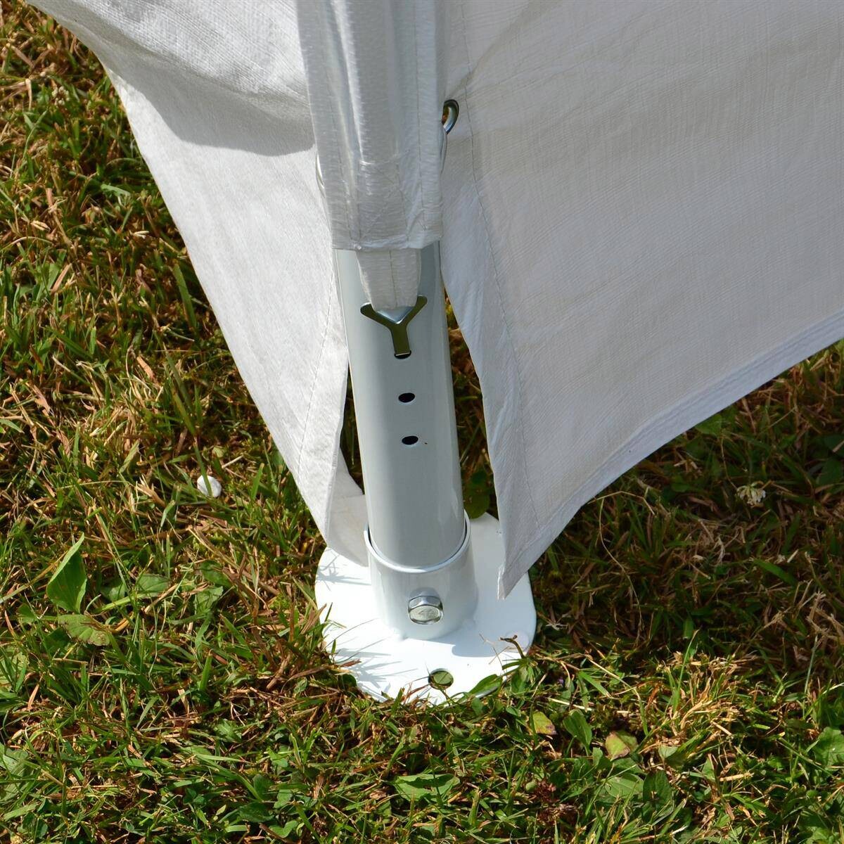 VCM Pavillon weiß Metall B/H/L: ca. 400x200x800 cm