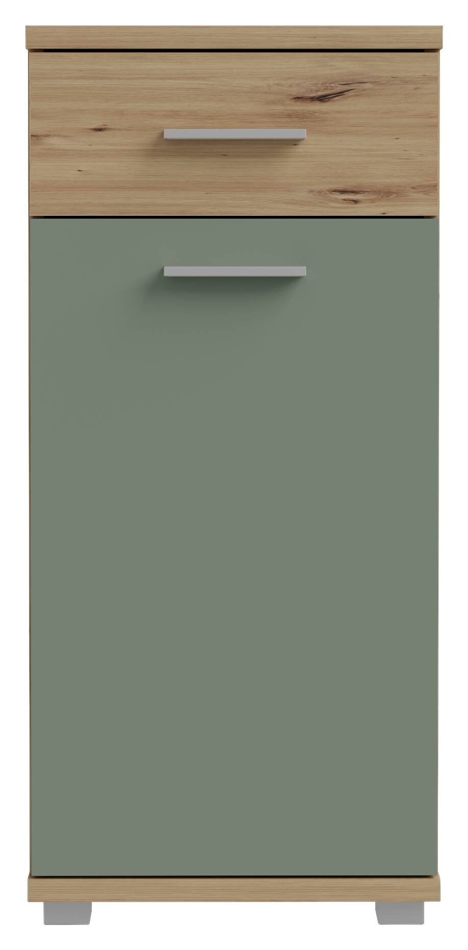 Badkommode Eiche Artisan Nachbildung salbei B/H/T: ca. 40x88x29 cm
