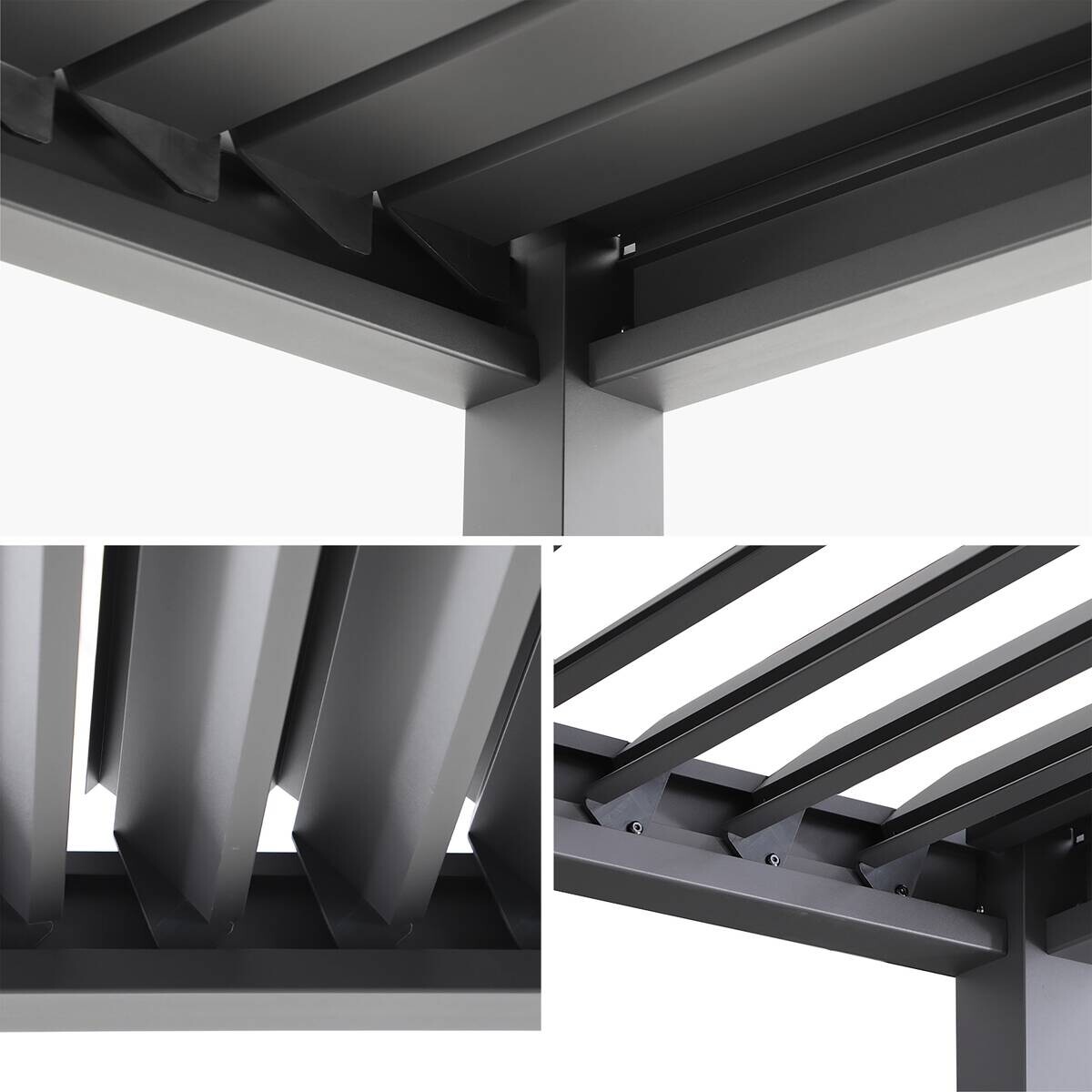 Pergola anthrazit Aluminium B/H/L: ca. 589x300x254,5 cm
