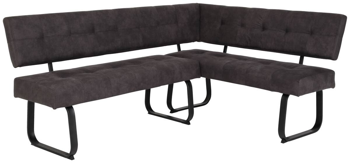 Eckbank LUISE LEB anthrazit Vintage Optik anthrazit B/H/T: ca. 202x92x152 cm